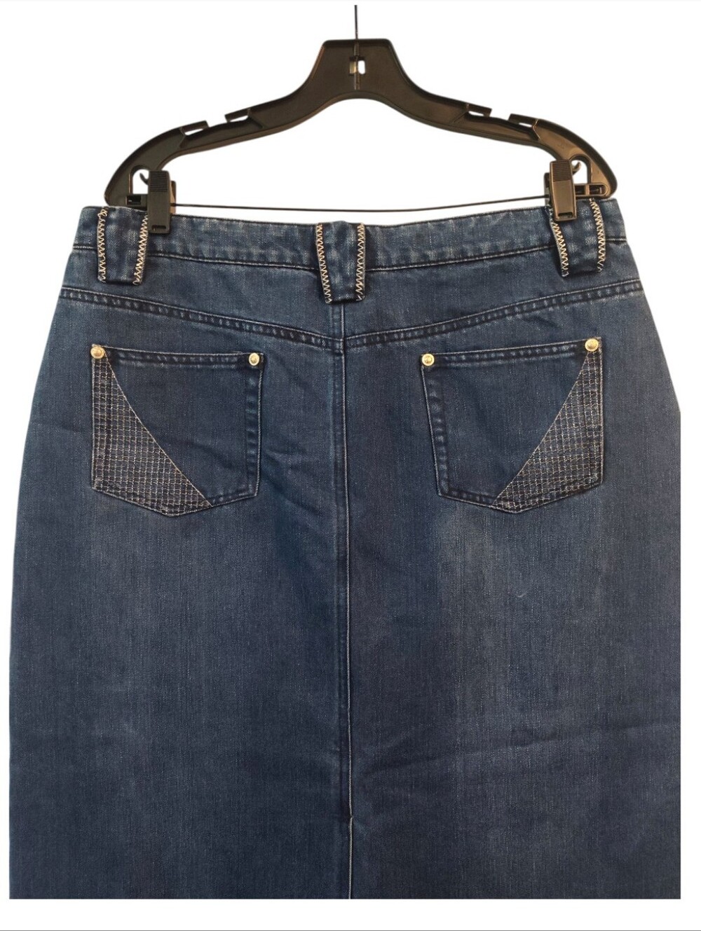 Style J High-Rise Indigo Denim Maxi Skirt Women Size 16 - Picture 2 of 11